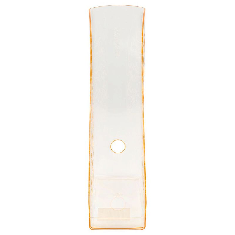 Лоток для бумаг вертикальный СТАММ "Вега", тонированный неоновый оранжевый, ширина 90мм