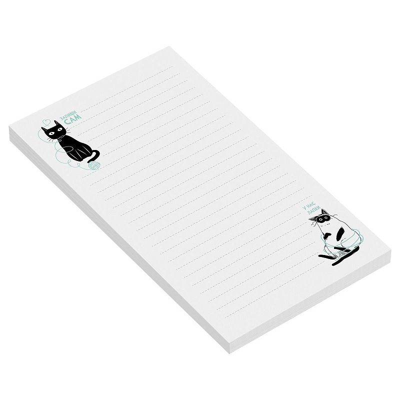 Блок для записей MESHU "Freak cats", 10*17см, 50л., на склейке