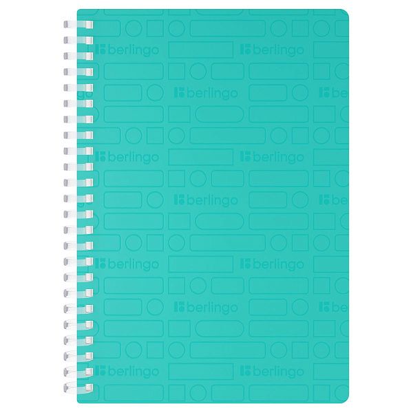 Бизнес-тетрадь A5, 80л., Berlingo "Your Way", клетка, на силиконовом гребне, 80г/м2, пластик обложка 600мкм, мятная