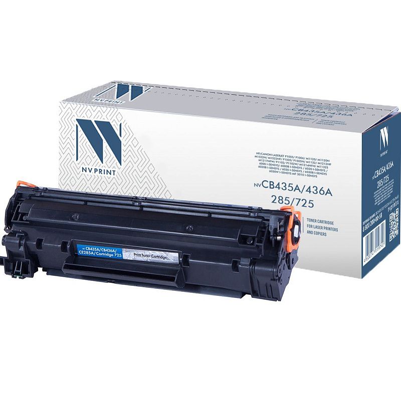 Картридж совм. NV Print CB435A/CB436A/CE285A/Canon725 черный для HP LJ P1505/M1120/P1006/P1102/M1132