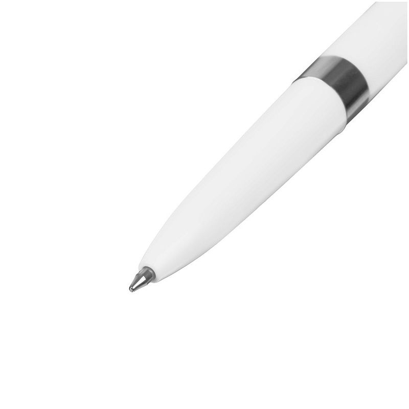 Ручка шариковая настольная OfficeSpace синяя, 0,7мм, белый корпус, белая подставка, европодвес 