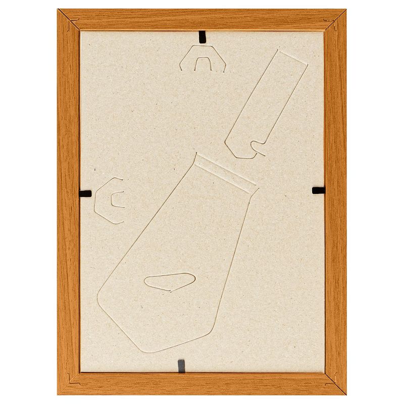 Рамка деревянная (МДФ) 15*21см, OfficeSpace, №1, акриловое небьющееся стекло, янтарь