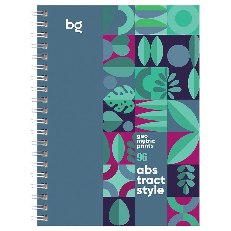 Записная книжка А6 96л., на гребне BG "Новые узоры", матовая ламинация, выб. лак, твердая обложка