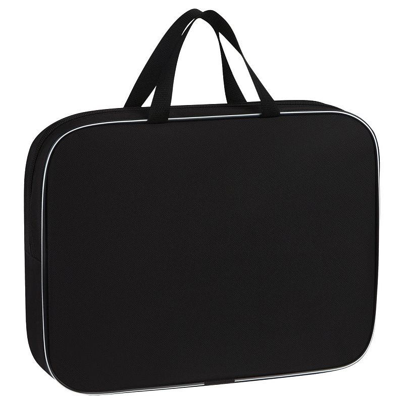 Папка с ручками Премиум А4 ArtSpace "Черная", полиэстер, на молнии, 70мм