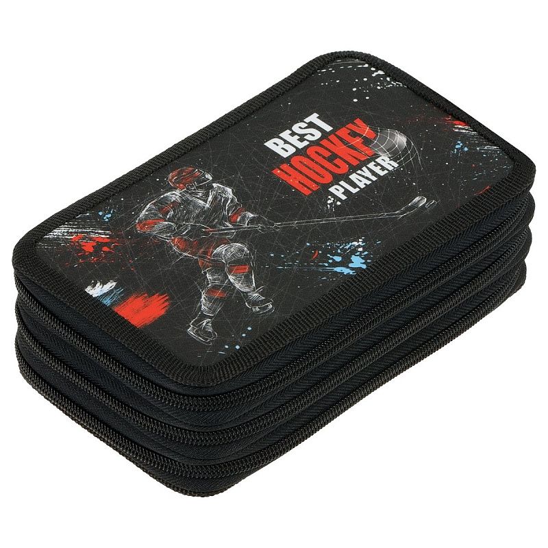 Пенал 3 отделения, 190*110 ArtSpace "Hockey", ткань 