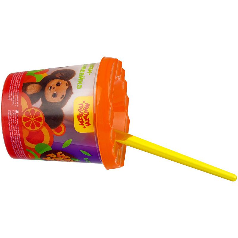 Стакан-непроливайка Мульти-Пульти "Чебурашка" (полный 250мл, до уровня 50мл), с рисунком