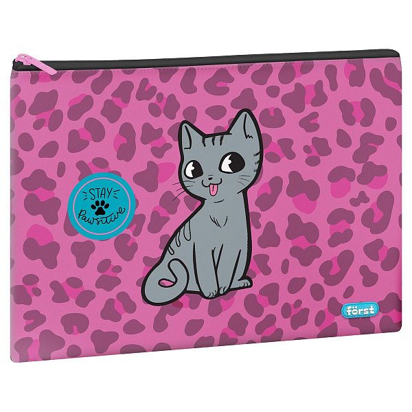 УЦЕНКА - Папка текстильная А4 Först "PAWsitive", 335*245мм, 1 отделение, полиэстер (осн 352133)