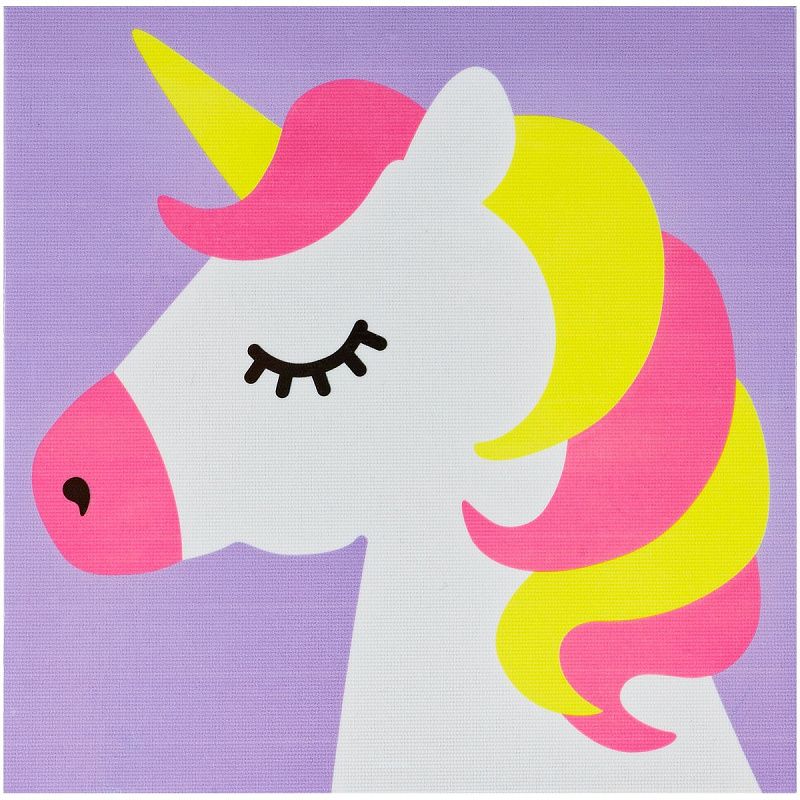 Аппликация помпонами ТРИ СОВЫ "Единорог", 20*20см на подрамнике, картонная коробка