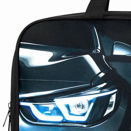Папка на молнии с ручками BRAUBERG KIDS А4, 1 отделение, полиэстер, 80 мм, Dark car, 273315 