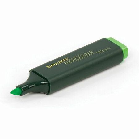 Текстовыделитель BRAUBERG "ORIGINAL", ЗЕЛЕНЫЙ, линия 1-5 мм, 151682 