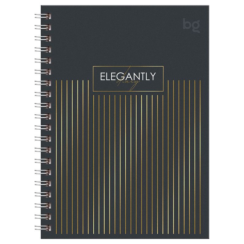 Записная книжка А6 80л., на гребне BG "Minimal", глянцевая ламинация, тиснение фольгой, твердая обложка