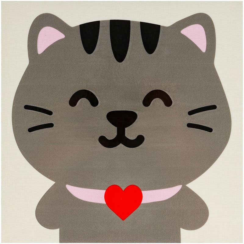 Аппликация помпонами ТРИ СОВЫ "Котик", 20*20см на подрамнике, картонная коробка