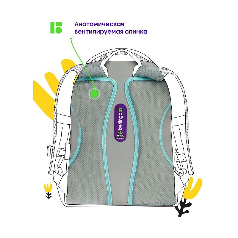 Рюкзак Berlingo Modern "Eyes" 38*30*18см, 3 отделения, 2 кармана, эргономичная спинка 