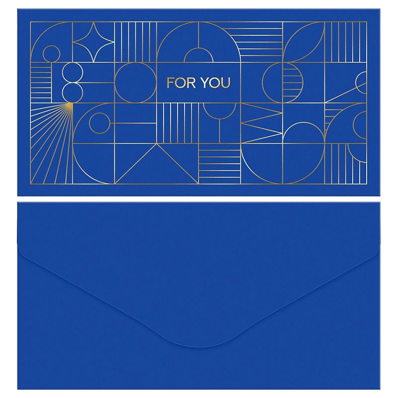 Конверт для денег MESHU "Strict lines", 85*164мм, soft-touch, фольга, 3 дизайна