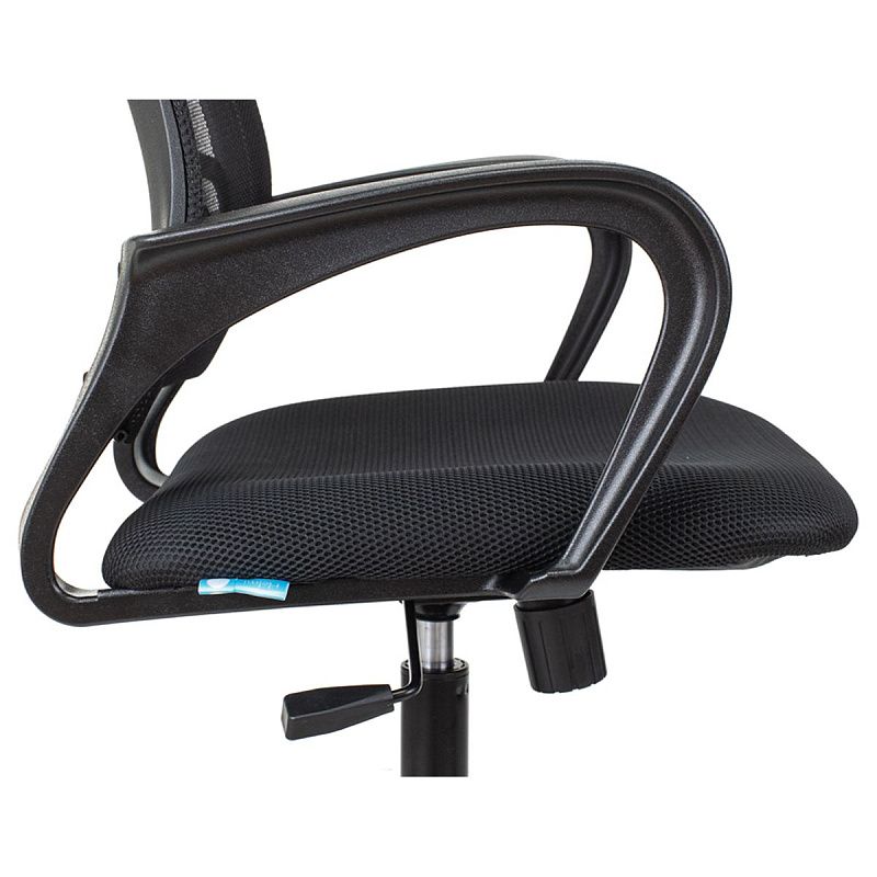 Кресло оператора Helmi HL-M95 (695) "Airy", спинка сетка черная/сиденье ткань TW черная, механизм качания