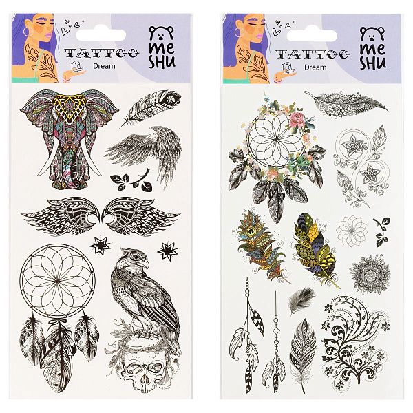 Наклейка-тату MESHU "Dream", 22*10см, инд. уп., европодвес