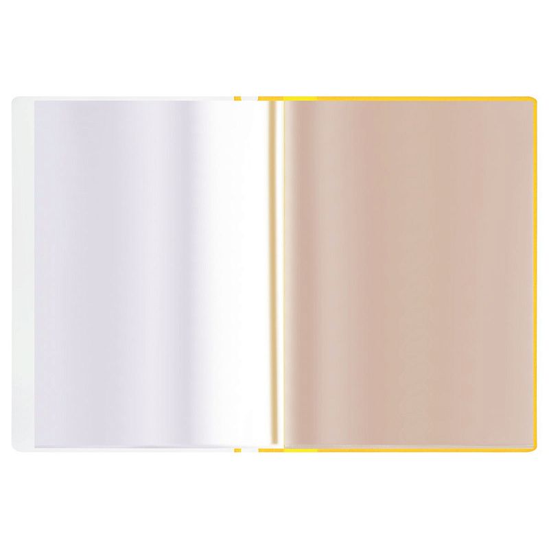 Папка-скоросшиватель с 10 вкладышами СТАММ с перфорацией, А4, 160мкм, пластик, желтая 