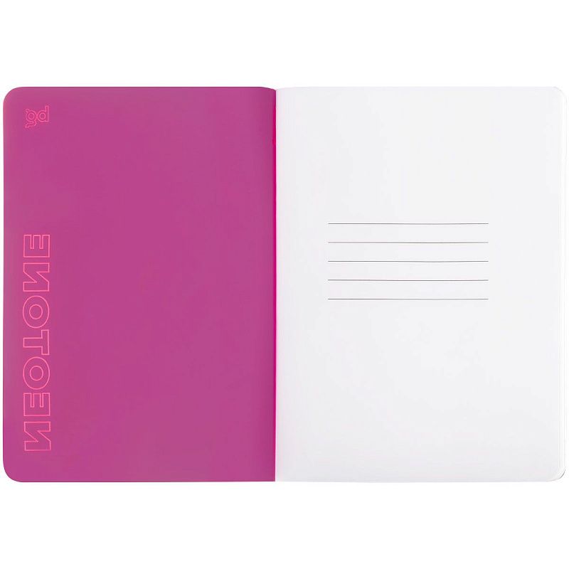 Записная книжка А6 50л. на сшивке BG "Neotone", розовый, фактурное тиснение, блок в точку 80г/м2