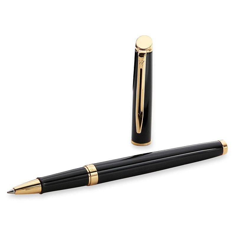 Ручка-роллер Waterman"Hemisphere Mars Black GT" черная, 0,8мм, подарочная упаковка 