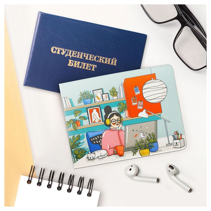 Обложка для студенческого билета, пропуска, удостоверения OfficeSpace "Calm", ПВХ, фотопечать 