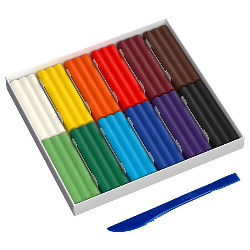 Пластилин восковой мягкий Гамма "Пчелка", 12 цветов, 180г, со стеком, картон. упаковка