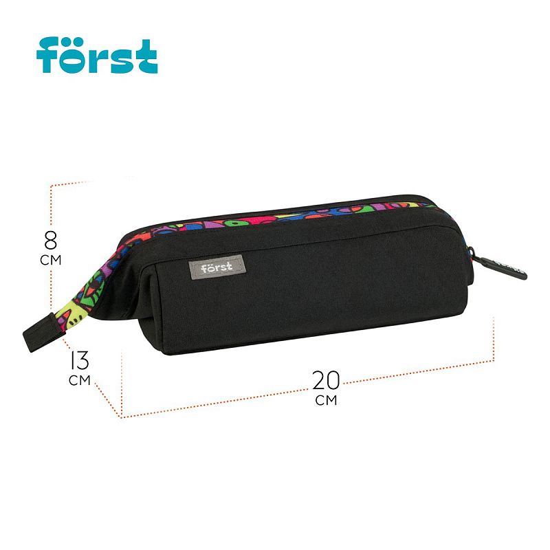 Пенал мягкий 1 отделение, 200*130*80 Först "Trendy", полиэстер 