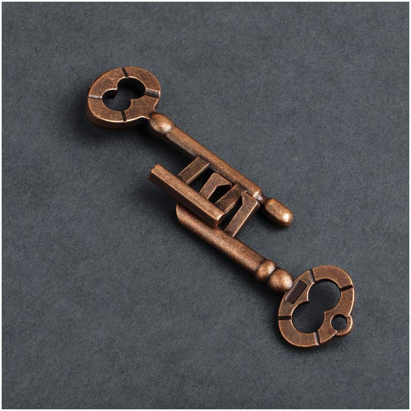 Головоломка металлическая большая ТРИ СОВЫ "Ключи", 2 уровень сложности 