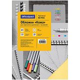 Обложка А4 OfficeSpace "Кожа" 230г/кв.м, песочный картон, 100л.