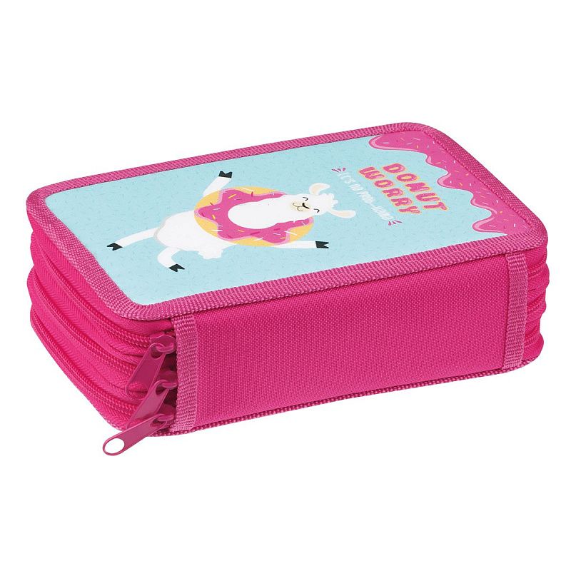 Пенал 3 отделения, 190*110 ArtSpace "No prob-llama", ткань 