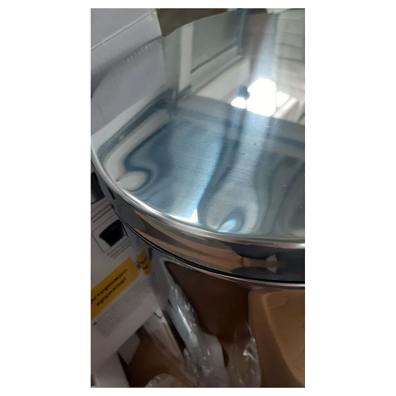 УЦЕНКА - Ведро-контейнер для мусора (урна) OfficeClean Professional, 12л, нержавеющая сталь, хром