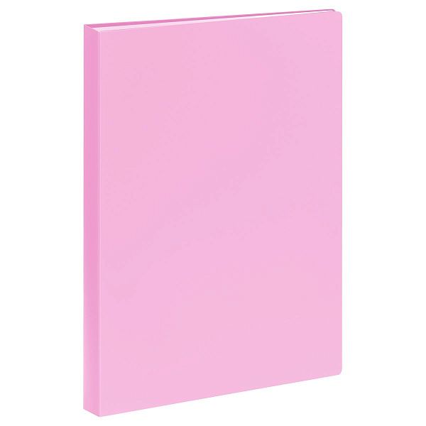 Папка с 30 вкладышами СТАММ А4, 17мм, 500мкм, пластик, пастель, розовая