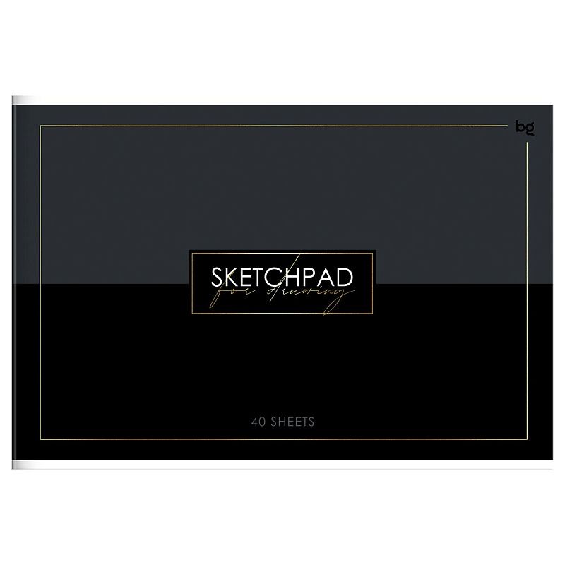 Альбом для рисования 40л., А4, на скрепке BG "Minimal", тиснение фольгой