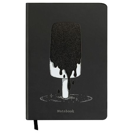Записная книжка А5 80л., кожзам, MESHU "Ice", твердая обложка, тиснение фольгой, вырубка, блок в линию