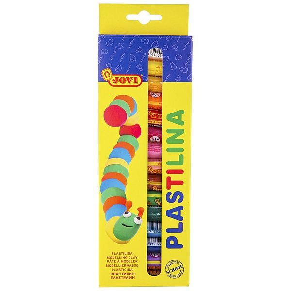 Пластилин растительный JOVI, 15 цветов, 225г, растительный, картон, европодвес
