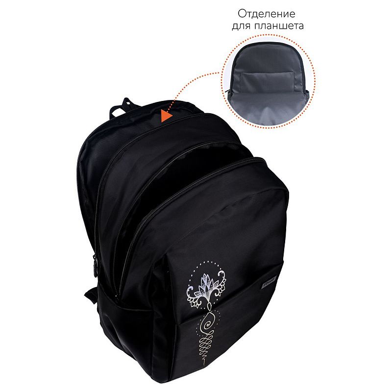 Рюкзак Först F-Spiritual "Sacred symbols" 40,5*29*15,5см, 2 отделения, 5 карманов, уплотненная спинка 