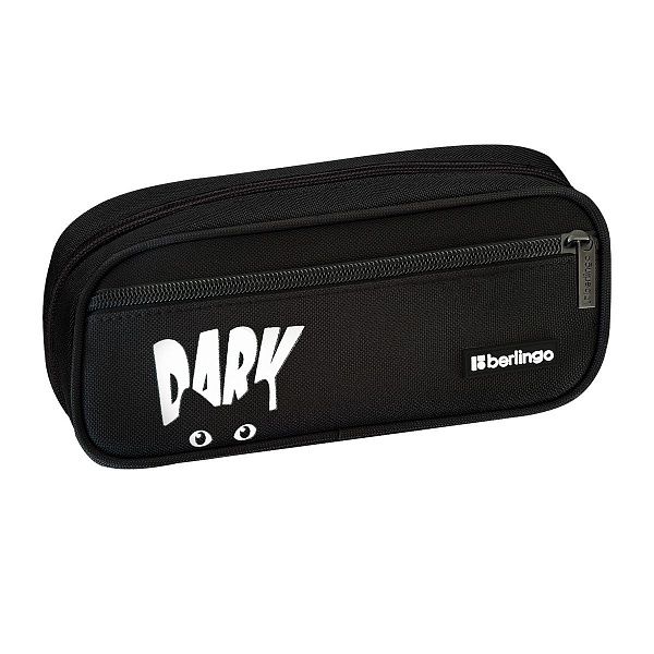 Пенал 1 отделение, 1 карман, 220*95*50 Berlingo "Dark", полиэстер, откидная планка