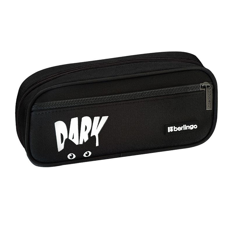 Пенал 1 отделение, 1 карман, 220*95*50 Berlingo "Dark", полиэстер, откидная планка