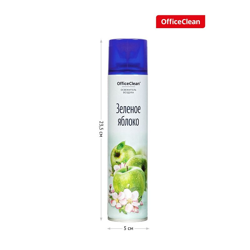 Освежитель воздуха аэрозольный OfficeClean "Зеленое яблоко", 300мл 