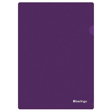Папка-уголок Berlingo "Soft Touch", А4, 200мкм, софт-тач, фиолетовая