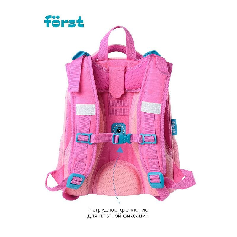 Ранец Först F-Top "Black owl" 36*28*15см, 2 отделения, 2 кармана, анатомическая спинка 