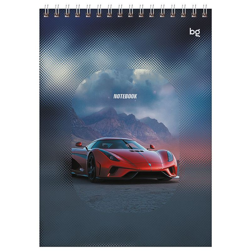 Блокнот А5 60л. на гребне BG "Sportcar"