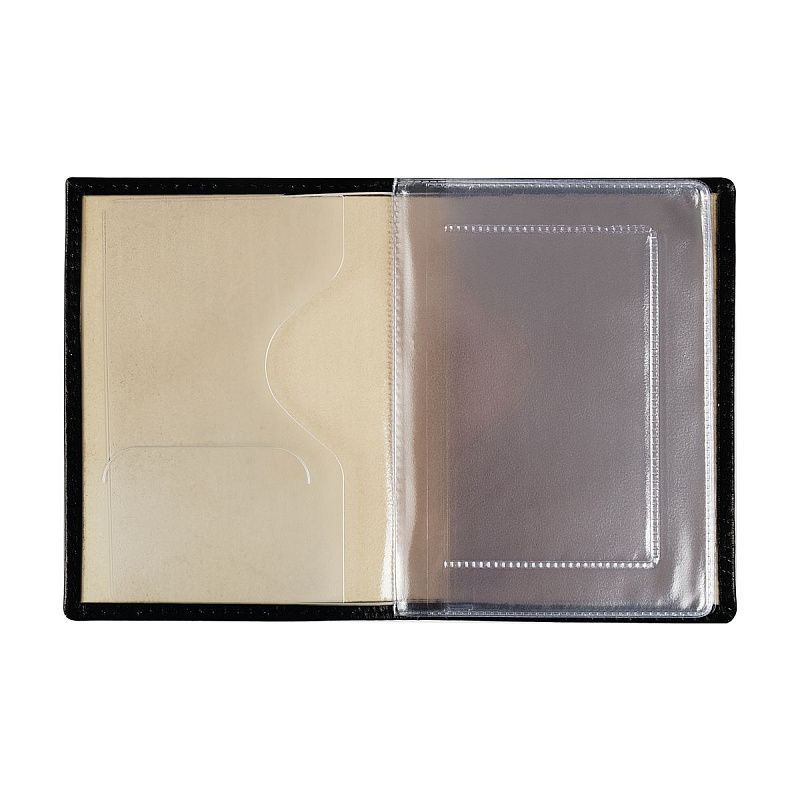 Обложка для автодокументов OfficeSpace "Поехали", натур. кожа 