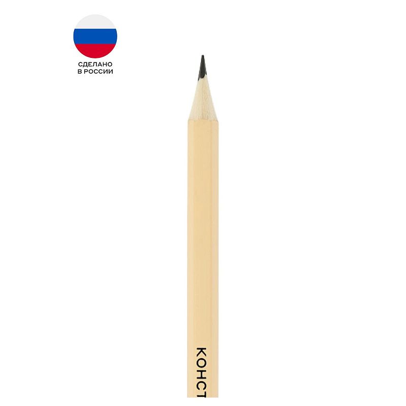 Набор карандашей ч/г Красин "Конструктор" 12шт., 2Т (2Н), Т (Н)-2, ТМ (НВ)-4, М (В)-3, 2М (2В)-2, шестигран., заточен., ПП пакет, европодвес 