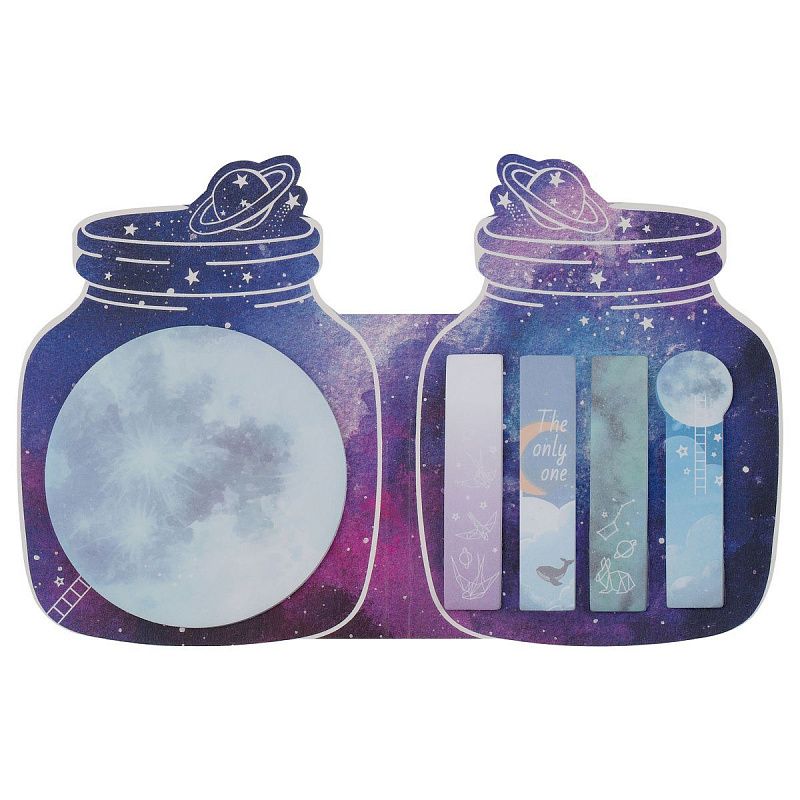 Флажки-закладки и самоклеящиеся блоки в наборе MESHU "Universe", 20л., европодвес