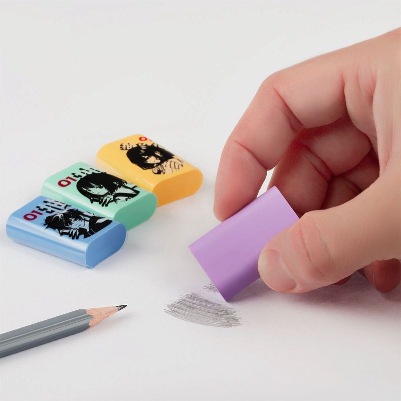 Ластик MESHU "Anime", термопластичная резина, 37*24*11мм 