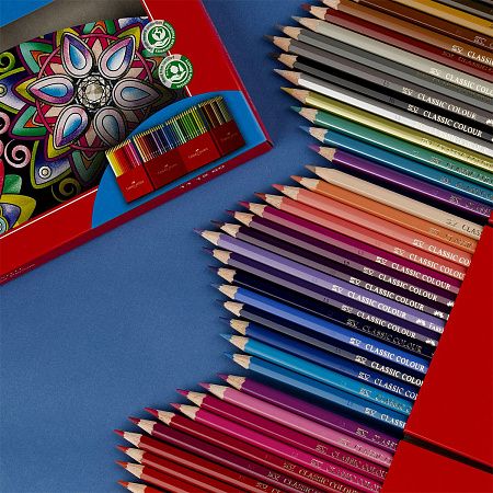 Карандаши цветные Faber-Castell, 60цв., заточен., картон. подставка, европодвес