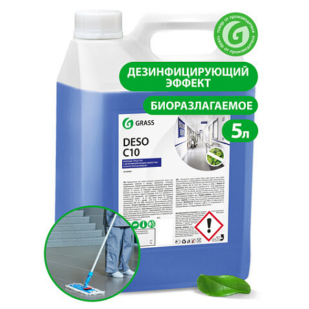 Средство моющее c дезинфицирующим эффектом 5 кг GRASS DESO C10, концентрат, 125191 