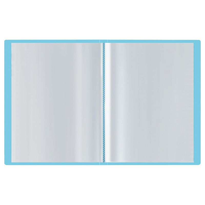 Папка с 20 вкладышами СТАММ А4, 14мм, 500мкм, пластик, пастель, голубая 