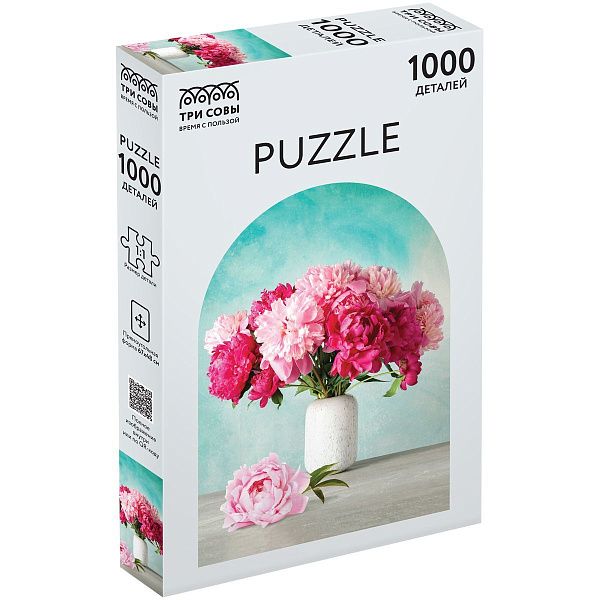Пазл  1000 эл. ТРИ СОВЫ "Пионы"