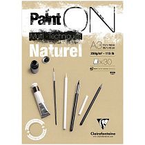 Скетчбук - альбом для смешанных техник 30л., А3, на склейке Clairefontaine "Paint'ON Naturel", крафт, 250г/м2 Скетчбук - альбом для смешанных техник 30л., А3, на склейке Clairefontaine "Paint'ON Naturel", крафт, 250г/м2